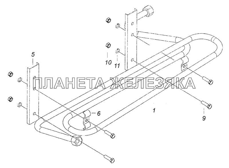 6520-3506180-85 Установка охладителя КамАЗ-53605 (Евро-4)