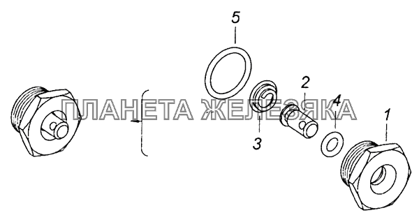 16-3513110 Кран слива конденсата КамАЗ-53605 (Евро-4)