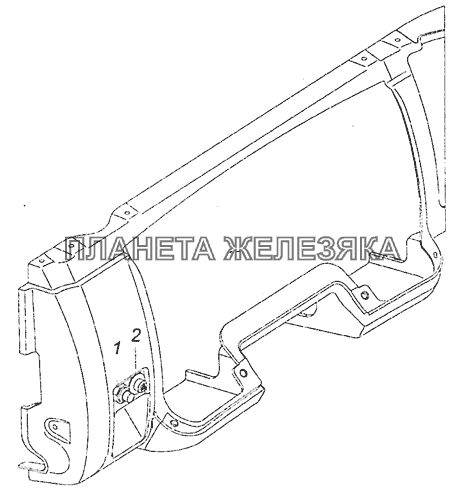 5308-3710004 Установка выключателя аккумуляторной батареи КамАЗ-53605 (Евро-4)