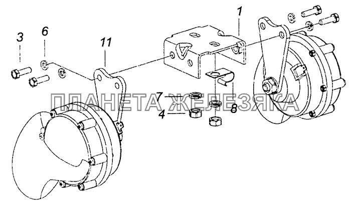 5320-3721001-10 Установка звуковых электрических сигналов КамАЗ-53605 (Евро-4)