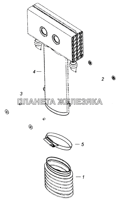 6520-1109400-61 Воздухозаборник с уплотнителем КамАЗ-53605 (Евро-4)