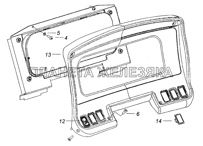 5308-3805001 Установка щитка приборов КамАЗ-53605 (Евро-4)