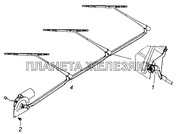 6520-5205001 Установка стеклоочистителя КамАЗ-53605 (Евро-4)