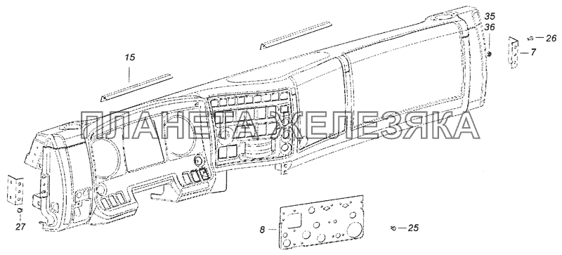 6560-5300023-10 Установка панели приборов КамАЗ-53605 (Евро-4)