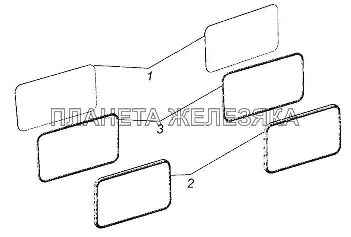 65115-5603005 Установка стекол окна задка КамАЗ-53605 (Евро-4)