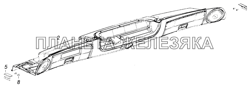 65115-8213005 Установка надоконных полок КамАЗ-53605 (Евро-4)