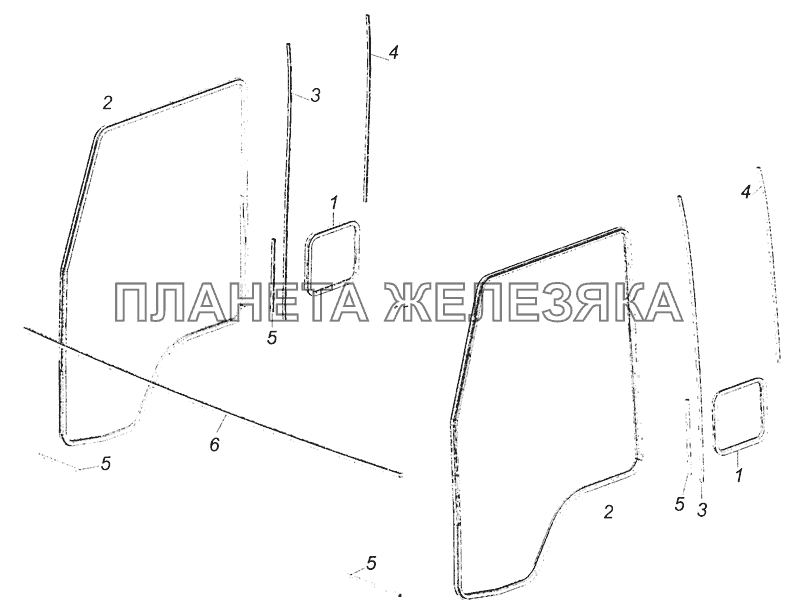 53205-8212300 Установка окантовок и уплотнителей КамАЗ-53605 (Евро-4)