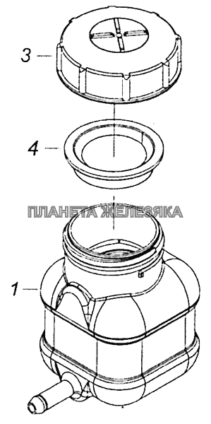 5320-1602560 Бачок главного цилиндра привода сцепления КамАЗ-53605 (Евро-4) 5320-1602560 Бачок главного цилиндра привода сцепления КамАЗ-53605 (Евро-4)
