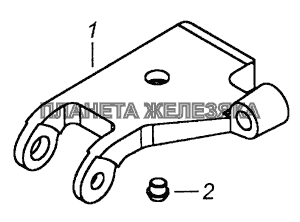 65115-2905535 Кронштейн амортизатора левый КамАЗ-53605 (Евро-4)