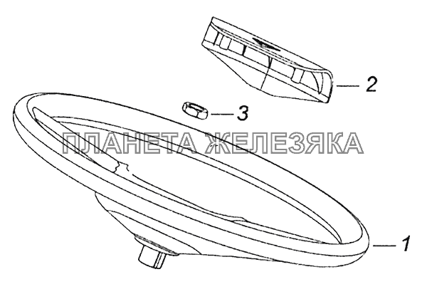 6520-3400002-19 Установка рулевого колеса КамАЗ-53605 (Евро-4)