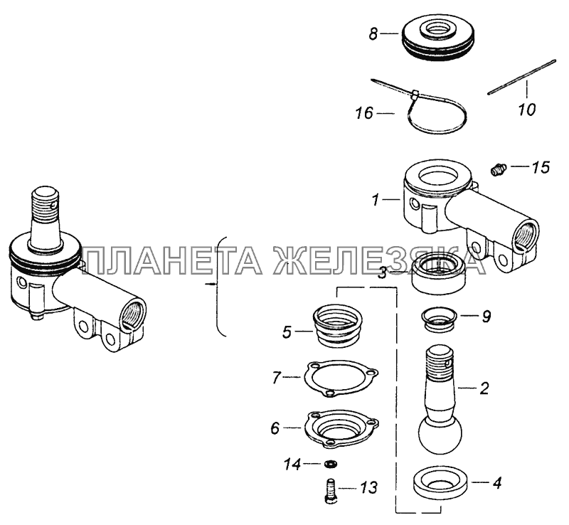 6520-3414055 Наконечник тяги КамАЗ-53605 (Евро-4)