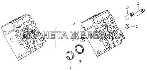 Головка цилиндра с втулками КамАЗ-5460