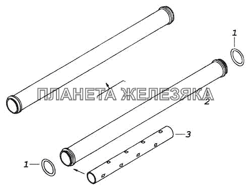 Трубка сапуна с втулкой КамАЗ-5460