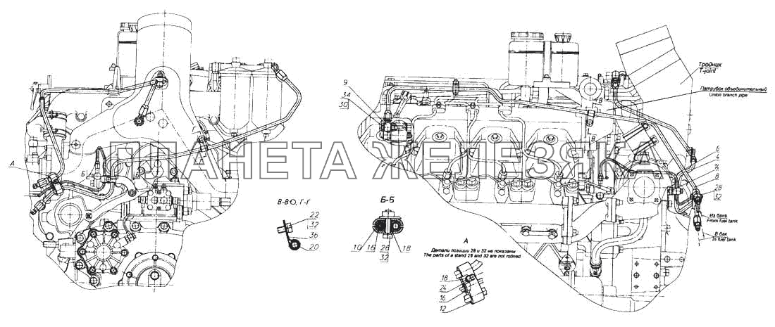 Установка топливопроводов КамАЗ-5460