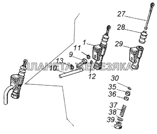 Главный цилиндр управления сцеплением КамАЗ-5460