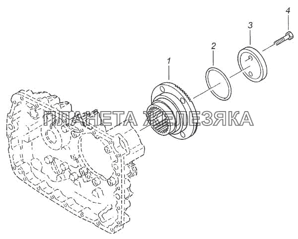 Установка заднего фланца КамАЗ-5460