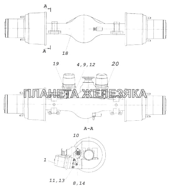 Мост задний КамАЗ-5460 Мост задний КамАЗ-5460