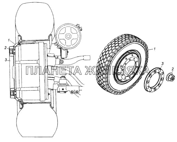 Установка передних стальных колес КамАЗ-5460