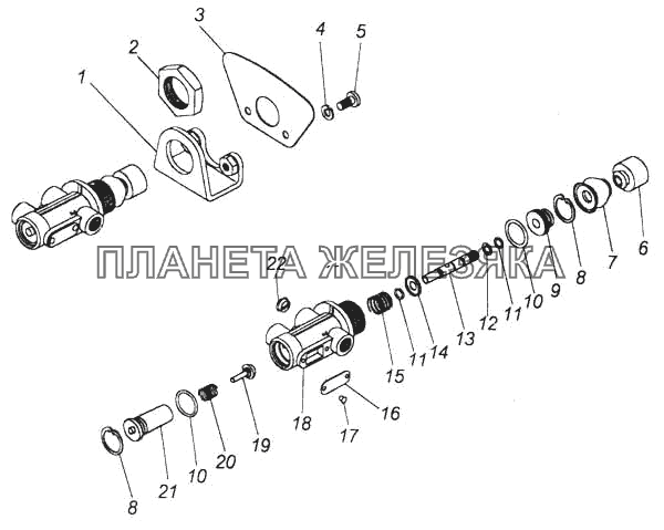 Кран аварийного растормаживания в сборе КамАЗ-5460