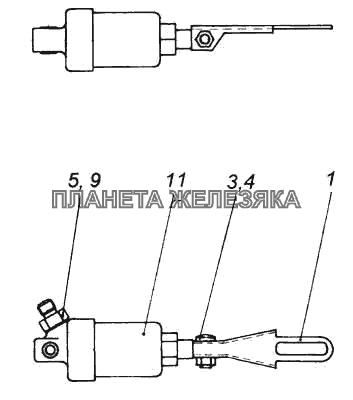 Цилиндр пневматический с тягой КамАЗ-5460