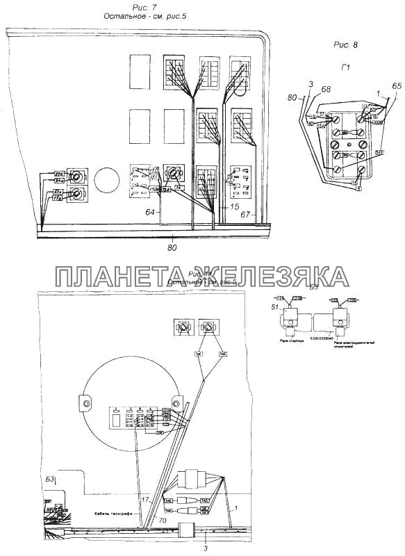 Установка проводов на кабине КамАЗ-5460