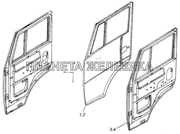 Дверь правая. Дверь левая КамАЗ-5460