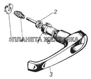 Ручка двери наружная в сборе КамАЗ-5460