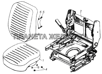 Сиденье водителя КамАЗ-5460