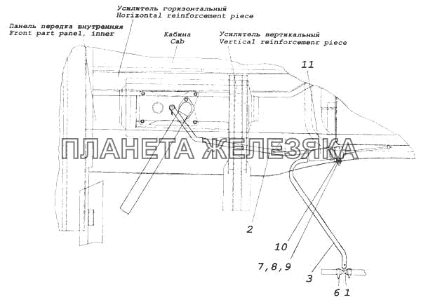 Установка насоса, топливопроводов отопителя ОН-32Д-24 КамАЗ-5460