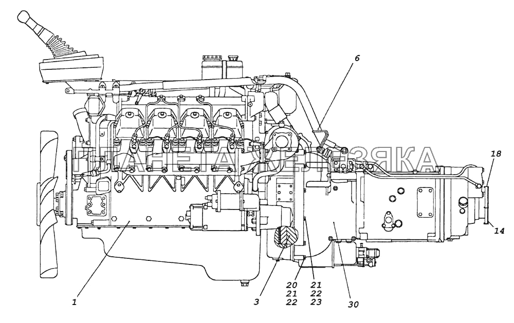 Агрегат силовой 740.50-360 КамАЗ-5460 (каталог 2005 г.)