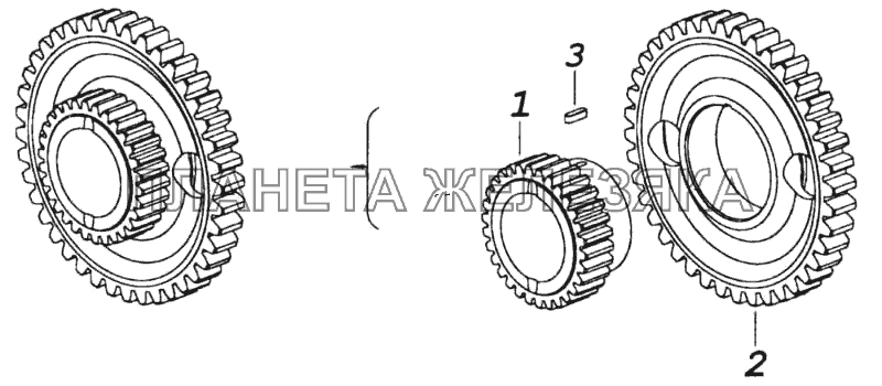 Шестерня ведущая в сборе КамАЗ-5460 (каталог 2005 г.)