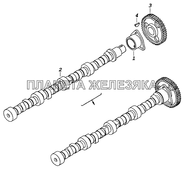 Распределительный вал КамАЗ-5460 (каталог 2005 г.)