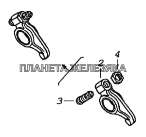 Коромысло клапана в сборе КамАЗ-5460 (каталог 2005 г.)