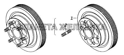 Шкив коленчатого вала КамАЗ-5460 (каталог 2005 г.)