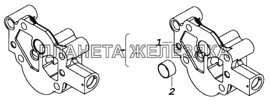 Крышка масляного насоса в сборе КамАЗ-5460 (каталог 2005 г.)