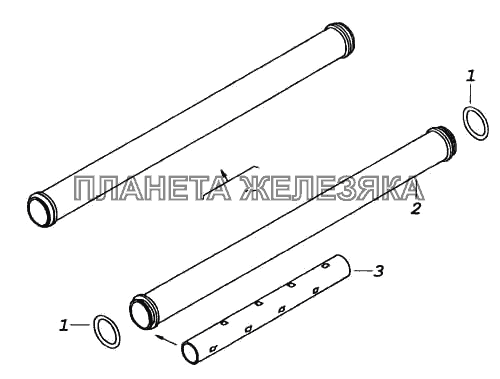 Трубка сапуна с втулкой КамАЗ-5460 (каталог 2005 г.)