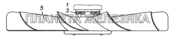 Установка вентилятора с муфтой привода КамАЗ-5460 (каталог 2005 г.)