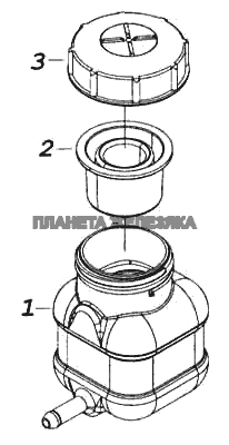 Бачок главного цилиндра привода сцепления КамАЗ-5460 (каталог 2005 г.)