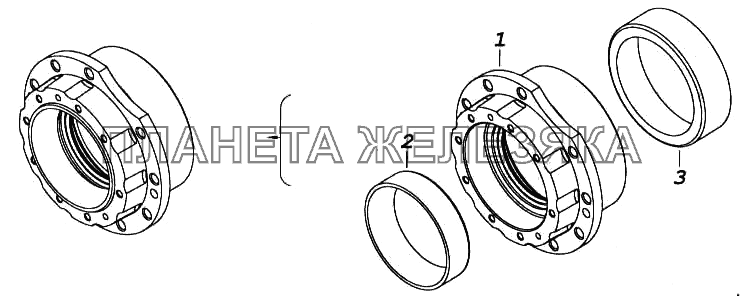 Стакан подшипников КамАЗ-5460 (каталог 2005 г.)