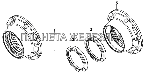 Крышка подшипника КамАЗ-5460 (каталог 2005 г.)