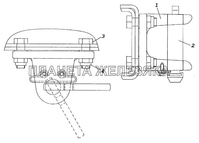 Установка буксирной вилки КамАЗ-5460 (каталог 2005 г.)