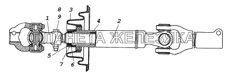 Вал карданный рулевого управления КамАЗ-5460 (каталог 2005 г.)