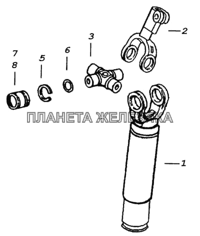 Шарнир с втулкой КамАЗ-5460 (каталог 2005 г.)