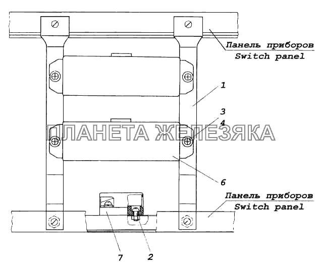 Установка предохранителей КамАЗ-5460 (каталог 2005 г.)