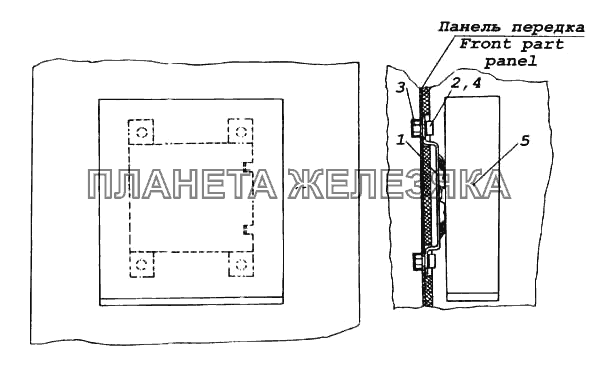 Установка блока управления подогревателем КамАЗ-5460 (каталог 2005 г.) Установка блока управления подогревателем КамАЗ-5460 (каталог 2005 г.)