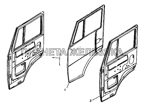 Дверь правая КамАЗ-5460 (каталог 2005 г.)