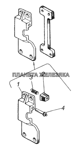 Фиксатор замка правый/левый в сборе КамАЗ-5460 (каталог 2005 г.)