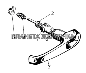 Ручка двери наружная в сборе КамАЗ-5460 (каталог 2005 г.)