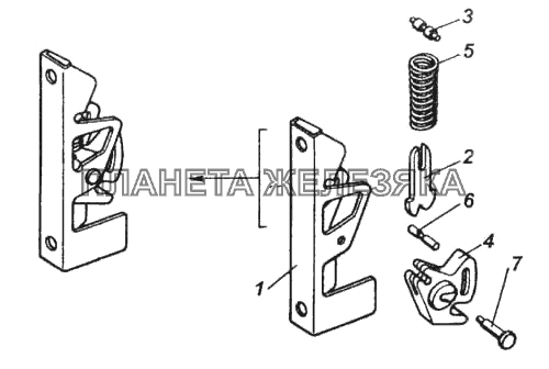 Замок панели КамАЗ-5460 (каталог 2005 г.)