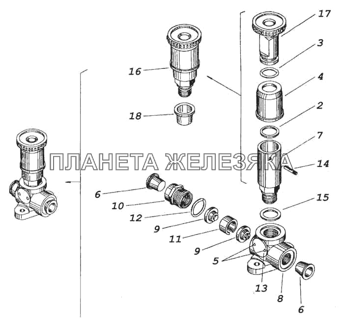 Насос предпусковой подачи топлива КамАЗ-5460 (каталог 2005 г.)